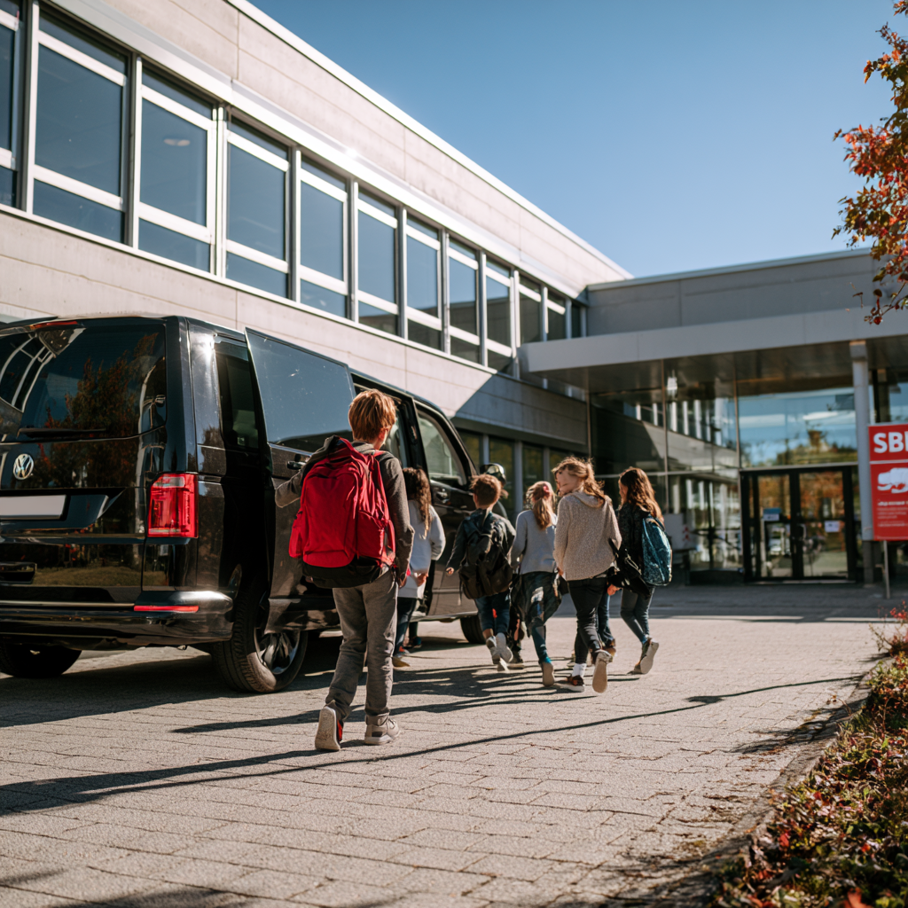 Schülerbeförderung mit Taxi Gondal – Kinder auf dem Schulweg